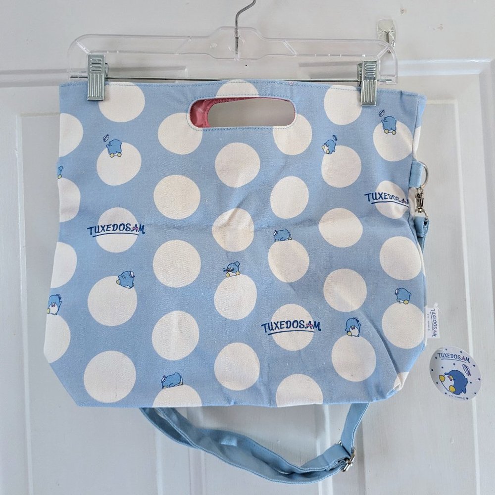 TUXEDO SAM Sanrio Japan-exclusive tote bag (brand new w/ tag!) (SMALL stain)